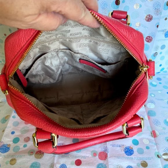 MICHAEL KORS PEBBLED LEATHER BEDFORD SATCHEL - Picture 5 of 6